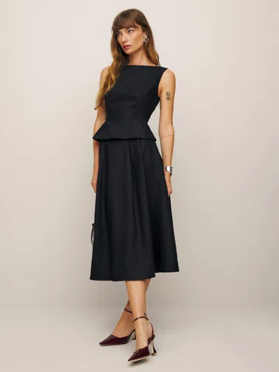 Reformation Moya Linen Two Piece In Black
