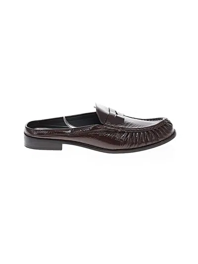 Pre-owned Reformation Mule/clog In Burgundy