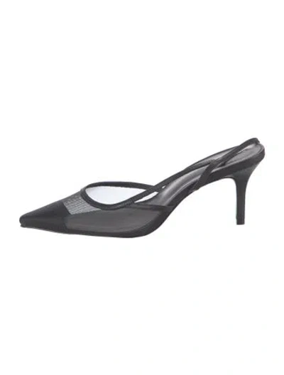 Pre-owned Reformation Mules In Black