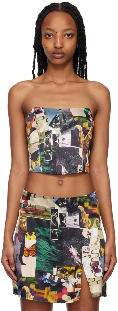 Reformation Multicolor Maia Bustier In Decoupage