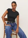 Reformation Muse Tee In Black