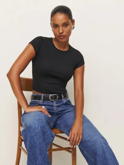 Reformation Muse Tee In Black