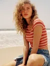 Reformation Muse Tee In Red Stripe