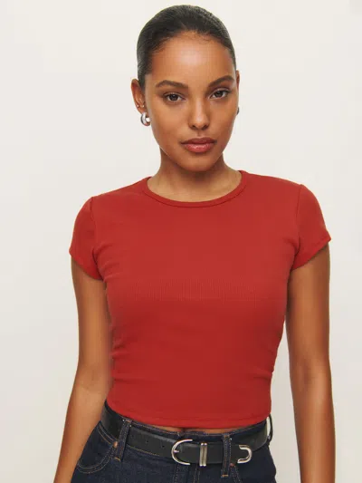 Reformation Muse Tee In Sundried Tomato