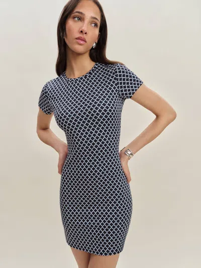 Reformation Nadia Knit Dress In Bleu