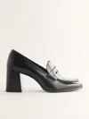 Reformation Nadine Heeled Loafer In Black