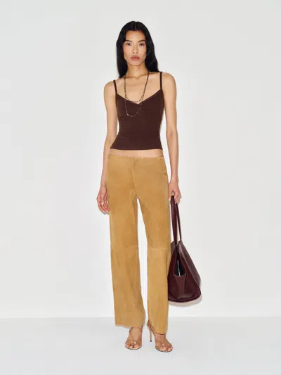 Reformation Nadine Knit Top Brown Xs
