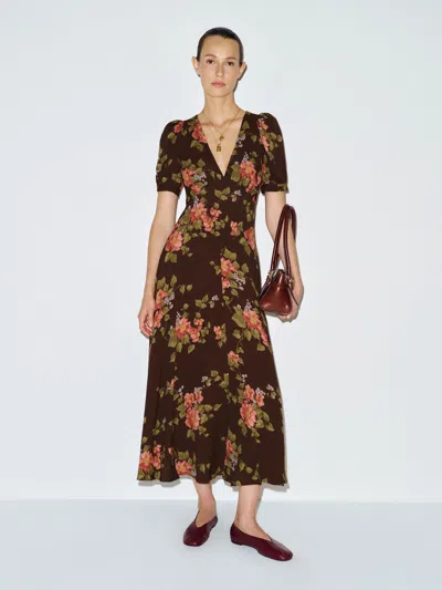 Reformation Naira Dress Brown 0