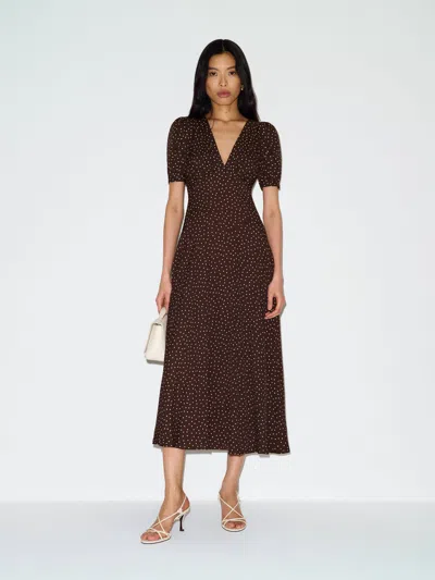 Reformation Naira Dress Brown 0