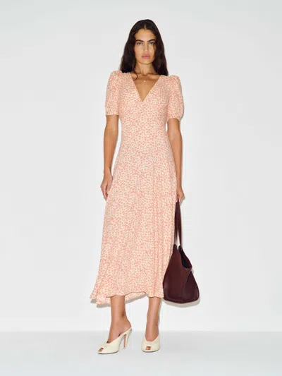Reformation Naira Dress Natural 12 In Pink