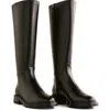 Reformation Nancy Knee High Boot In Black Leather