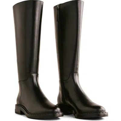 Reformation Nancy Knee High Boot In Black Leather