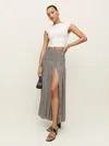 Reformation Nancy Skirt In April Check