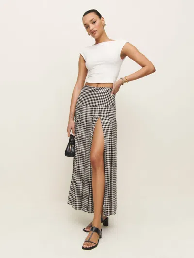 Reformation Nancy Skirt In April Check