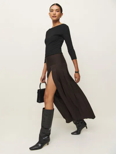 Reformation Nancy Skirt In Mole