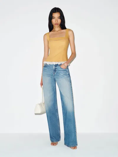 Reformation Nanette Linen Top Yellow 12