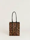 Reformation Naomi Mini Tote In Leopard Haircalf