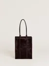 Reformation Naomi Mini Tote In Ruby Haircalf