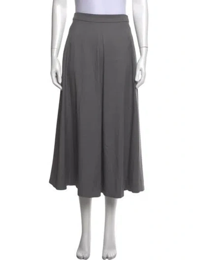 Pre-owned Reformation Nara Smith Midi Length Skirt In Grey