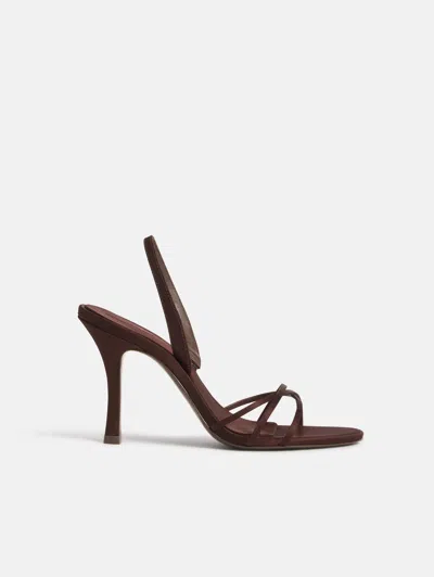 Reformation Nash Heeled Sandal Brown 5