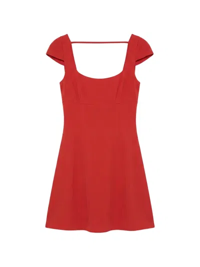 Reformation Nashira Cap-sleeve Mini Dress In Red