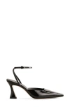 Reformation Natasha Ankle Strap Mesh Pump In Black