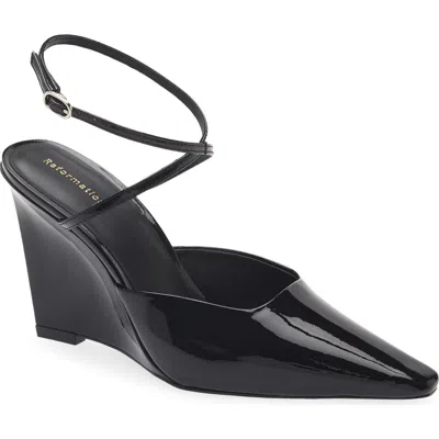 Reformation Natasha Leather Wedge Pump In Animal Print