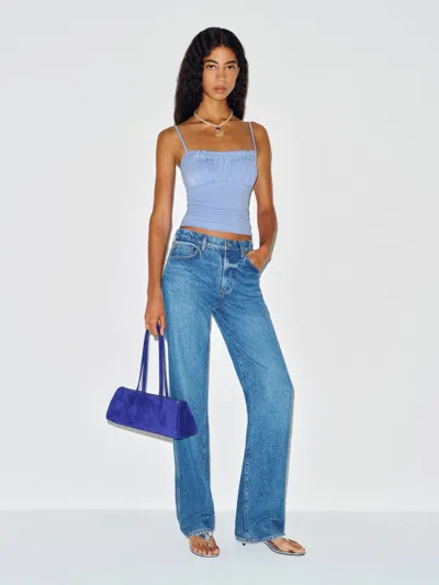 Reformation Neela Knit Top Blue Small