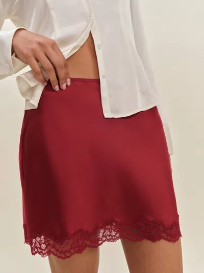 Reformation Neera Satin Skirt