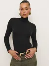 Reformation Nell Knit Top In Black