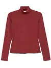 Reformation Wiley Ballet Neck Top In Red