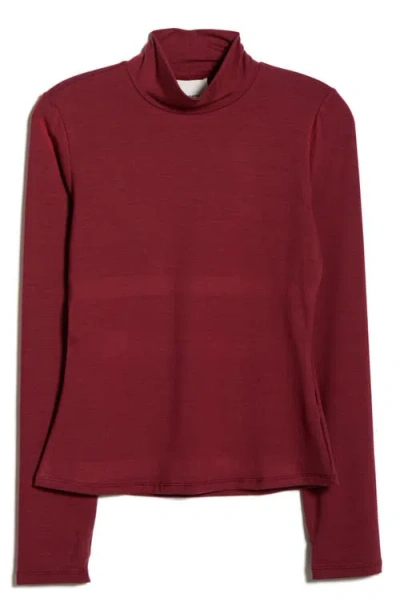 Reformation Nell Turtleneck Knit Top In Brown