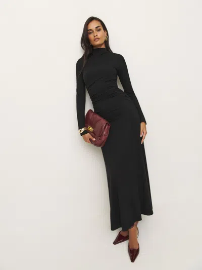 Reformation Nemy Knit Dress In Black