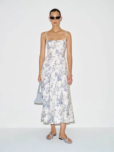 Reformation Neri Linen Dress Ivory 12 In White