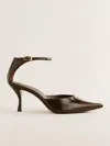 Reformation Nessa Heeled Pump In Espresso Patent