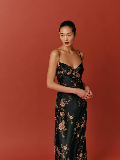 Reformation Neva Silk Dress In Purple