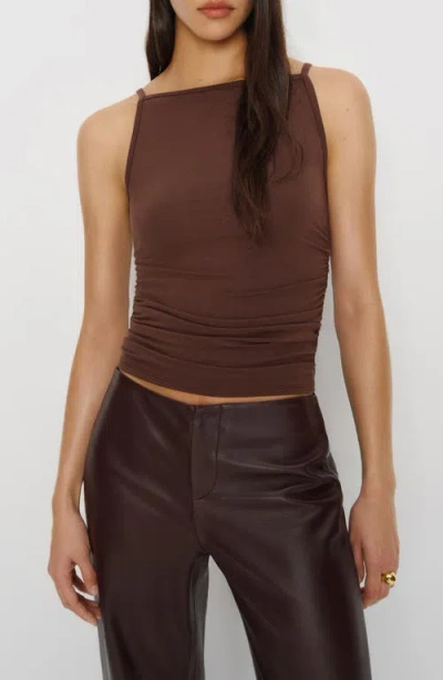 Reformation Neva Stretch Knit Camisole In Brown