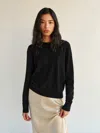 Reformation Nikki Cashmere Crew In Black