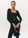 Reformation Nikky Top In Black