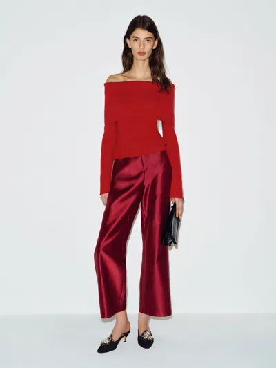 Reformation Nina Cashmere Sweater Red Large