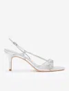 Reformation Nino Slingback Heeled Sandal In Metallic