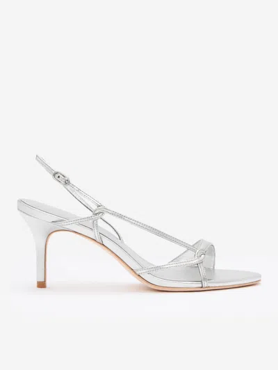 Reformation Nino Slingback Heeled Sandal In Silver