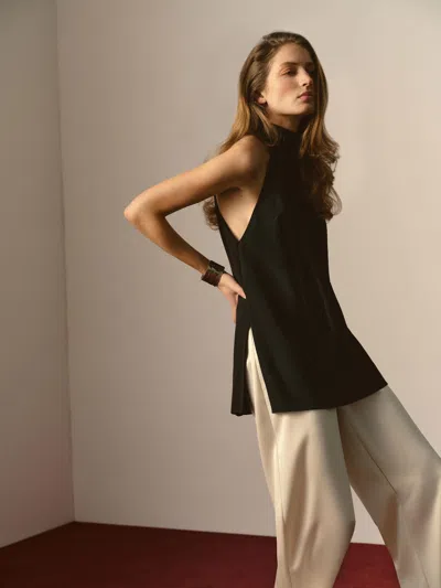 Reformation Top Niva Noir 34 In Black