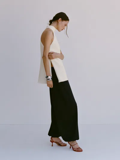 Reformation Niva Top Ivory 8 In White