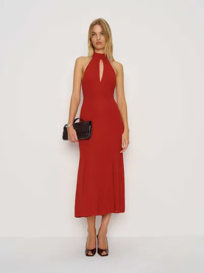 Reformation Noele Dress In Animal Print