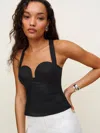 Reformation Haut En Lin Nola In Noir