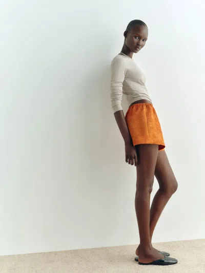 Reformation Nora Short Burnt Orange Large In Multi