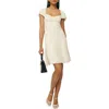 Reformation Novia Dress In Salt And Pepper