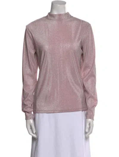 Pre-owned Reformation Nylon Mock Neck Sweatshirt In Purple