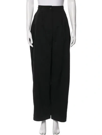 Pre-owned Reformation Nylon Wide Leg Pants In Black